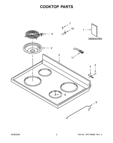 Cooktop parts