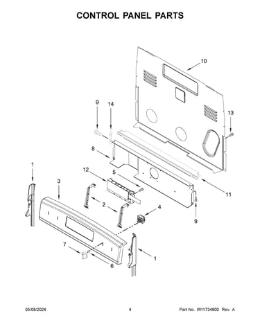 Control panel parts