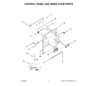 KitchenAid KDTE104KPS3 control panel and inner door parts diagram