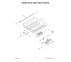 KitchenAid KDTE104KPS3 upper rack and track parts diagram