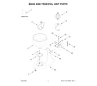 KitchenAid 5KSM180WSBEG5 base and pedestal unit parts diagram