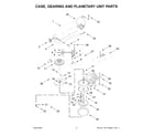 KitchenAid 5KSM180WSBEG5 case, gearing and planetary unit parts diagram