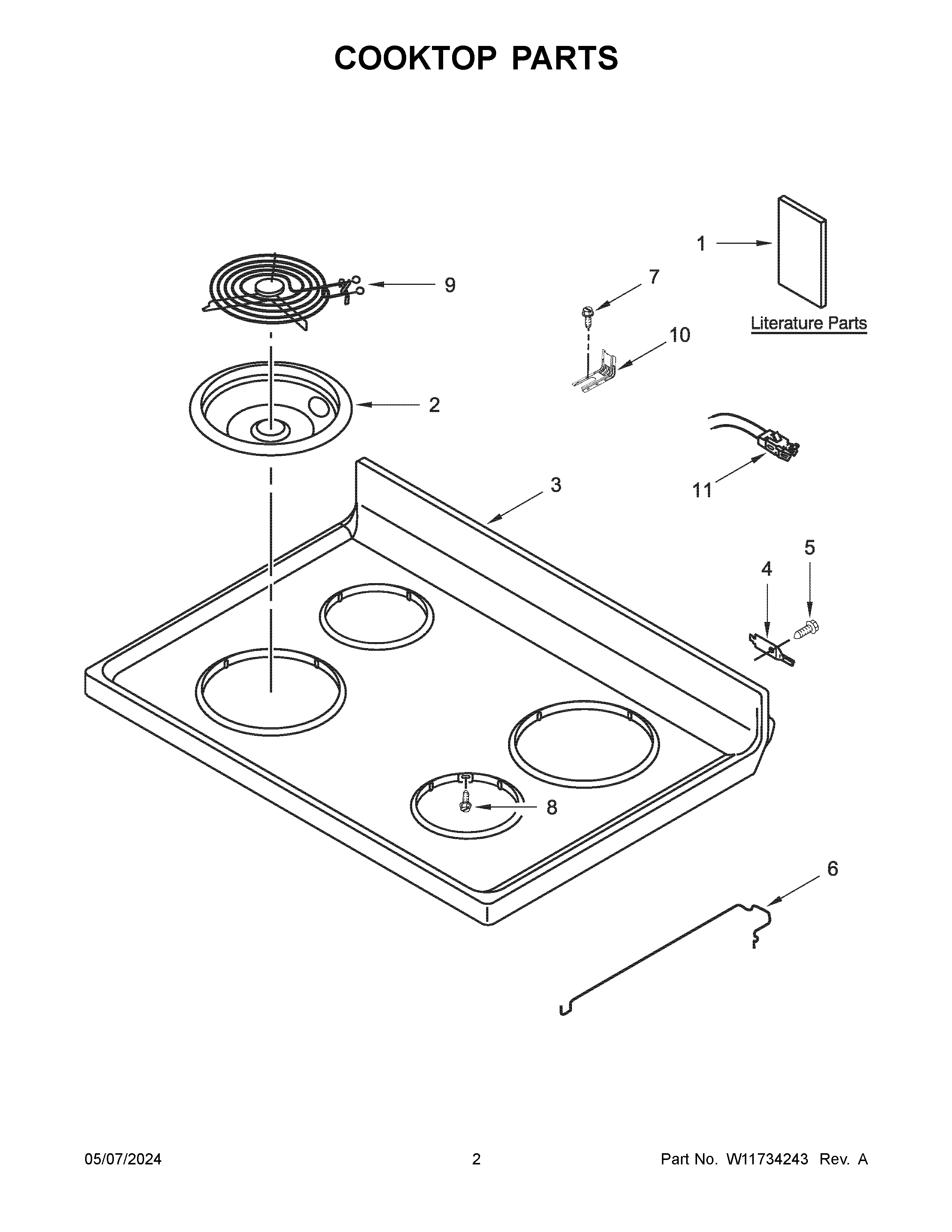 COOKTOP PARTS