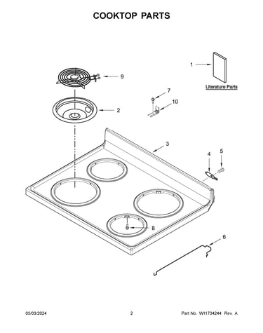 Cooktop parts