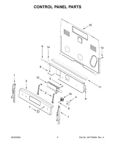Control panel parts