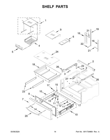 Shelf parts