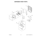 Whirlpool WRX735SDHV10 dispenser front parts diagram