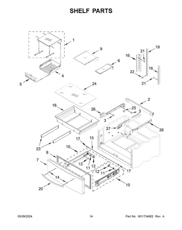 Shelf parts