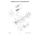 Whirlpool WRF555SDHB10 icemaker and ice container parts diagram