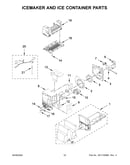 Icemaker and ice container parts