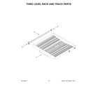 Whirlpool WDT550SAPW0 third level rack and track parts diagram