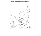 KitchenAid KDTF324PPA0 pump, washarm and motor parts diagram