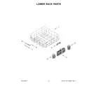 KitchenAid KDTF324PPA0 lower rack parts diagram