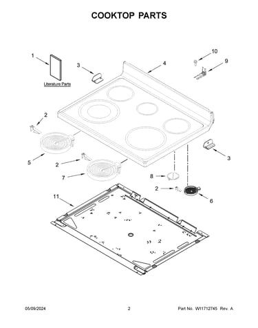 Cooktop parts
