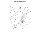 Jenn-Air JDAF3924RX0 tub and frame parts diagram