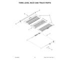 Jenn-Air JDAF3924RX0 third level rack and track parts diagram