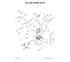 Jenn-Air JDAF5924RX0 tub and frame parts diagram