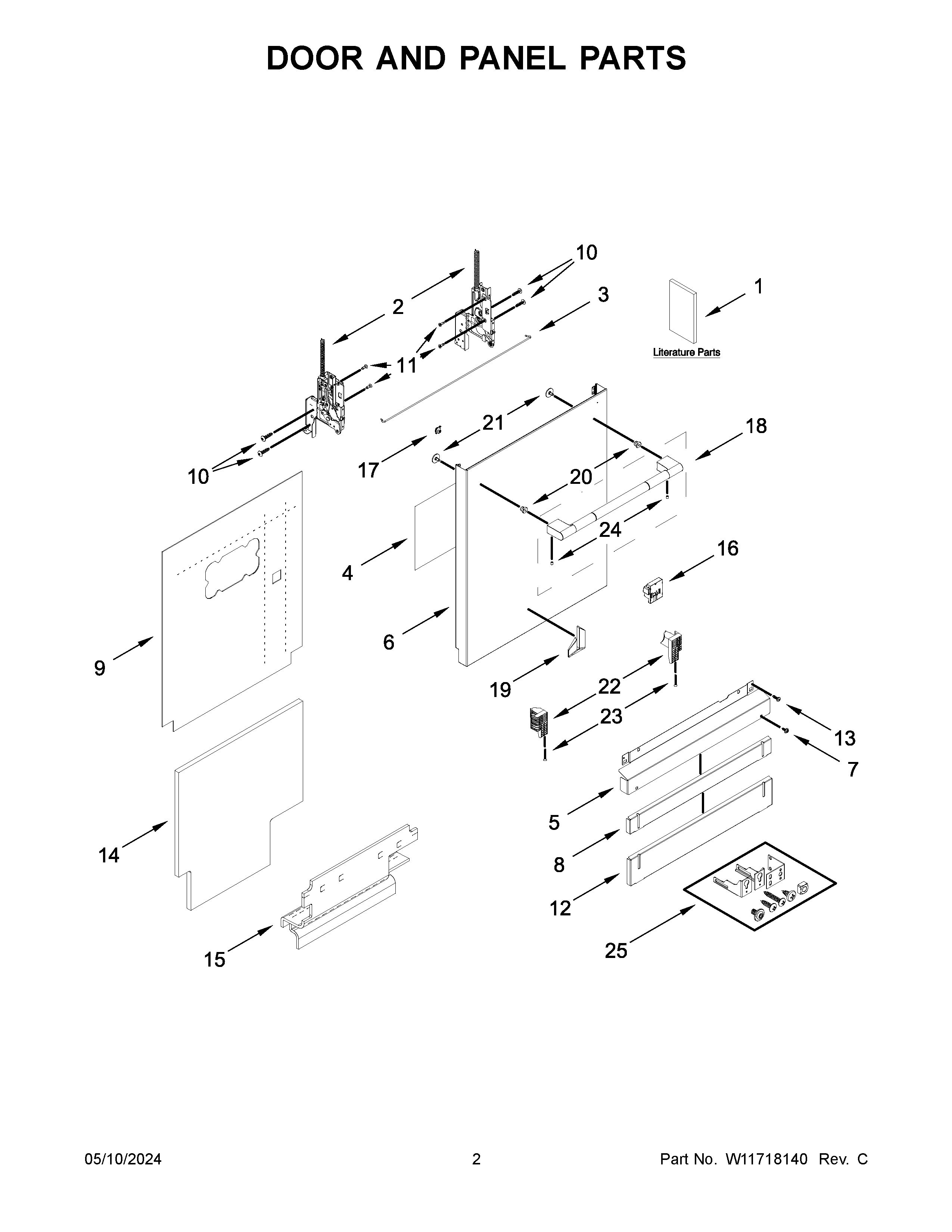 Door and panel parts