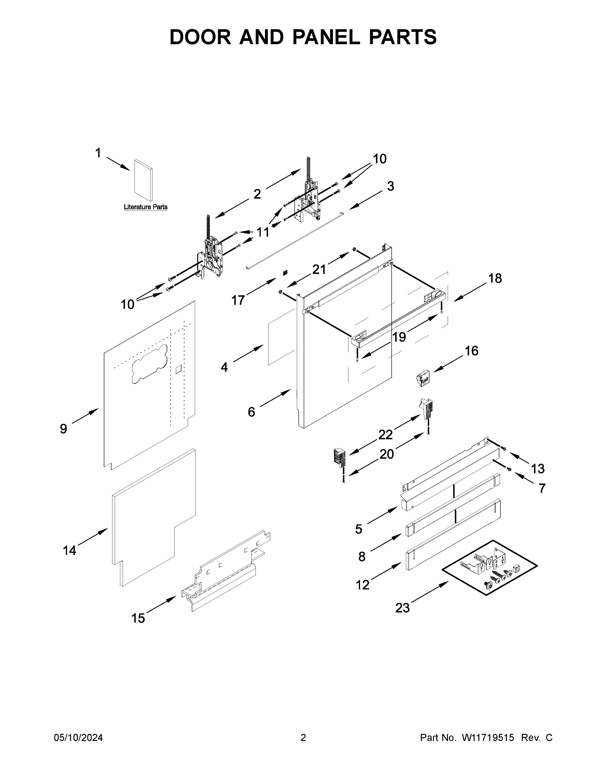 Door and panel parts
