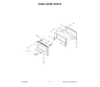 KitchenAid KFDC500JSS03 oven door parts diagram