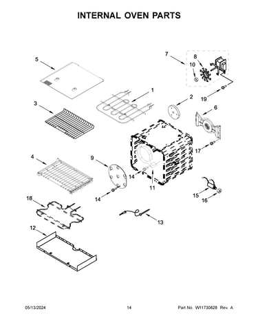 Internal oven parts