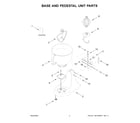 KitchenAid 5KSM125BPL5 base and pedestal unit parts diagram