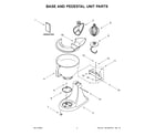 KitchenAid 9KSM150PSER5 base and pedestal unit parts diagram