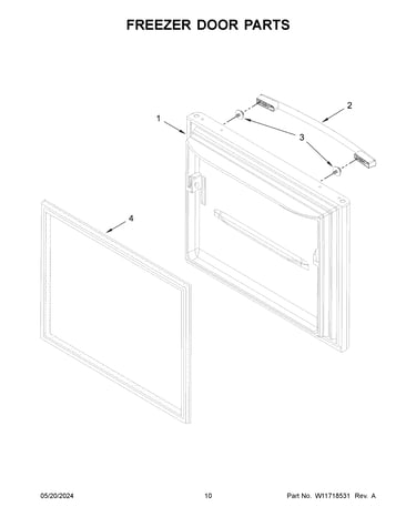 Freezer door parts