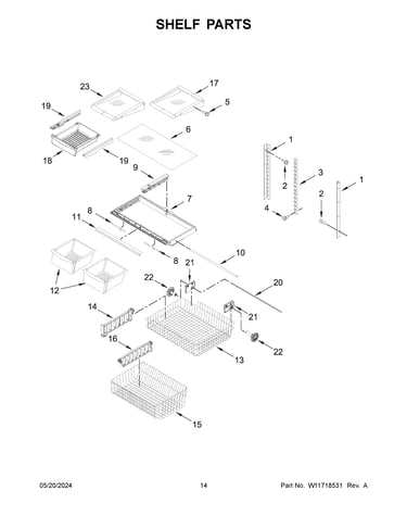 Shelf parts