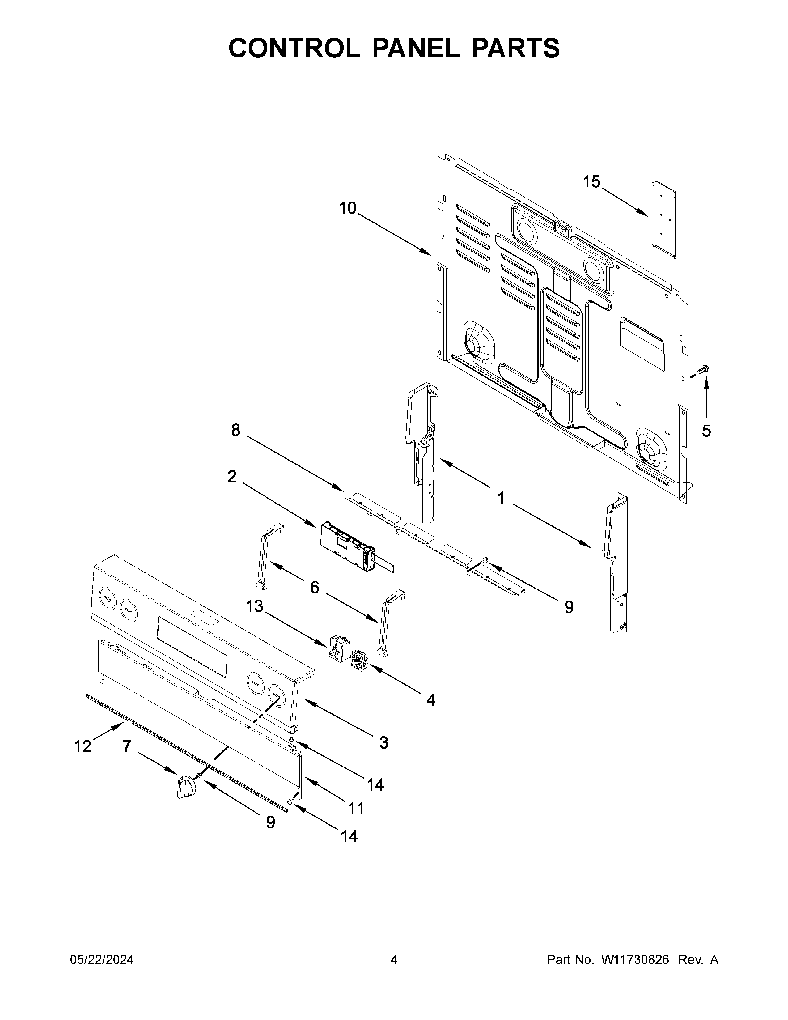 CONTROL PANEL PARTS