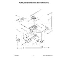 KitchenAid KDTM604KBS3 pump, washarm and motor parts diagram