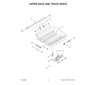 KitchenAid KDTM604KBS3 upper rack and track parts diagram