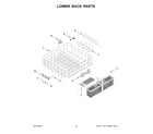 KitchenAid KDTM604KBS3 lower rack parts diagram