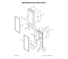 Whirlpool WRF555SDHW10 refrigerator door parts diagram