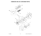 Whirlpool WRF555SDHW10 icemaker and ice container parts diagram