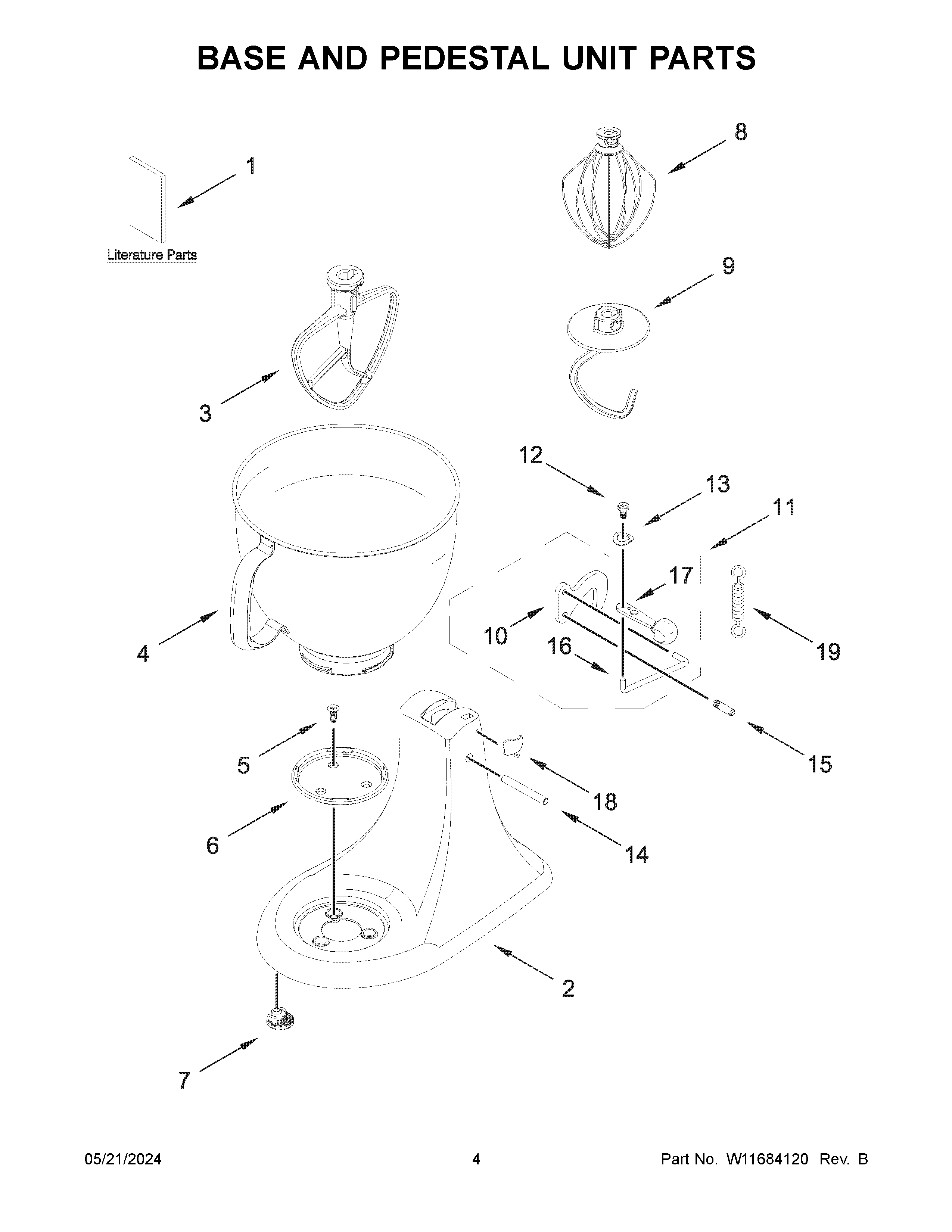 BASE AND PEDESTAL UNIT PARTS