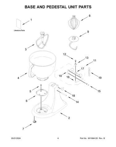 Base and pedestal unit parts