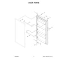 Whirlpool WZF34X16DW10 door parts diagram