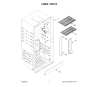 Whirlpool WZF56R16DW10 liner parts diagram