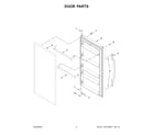 Whirlpool WZF56R16DW10 door parts diagram