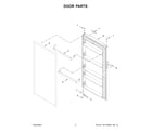 Amana AZF33X16DW10 door parts diagram