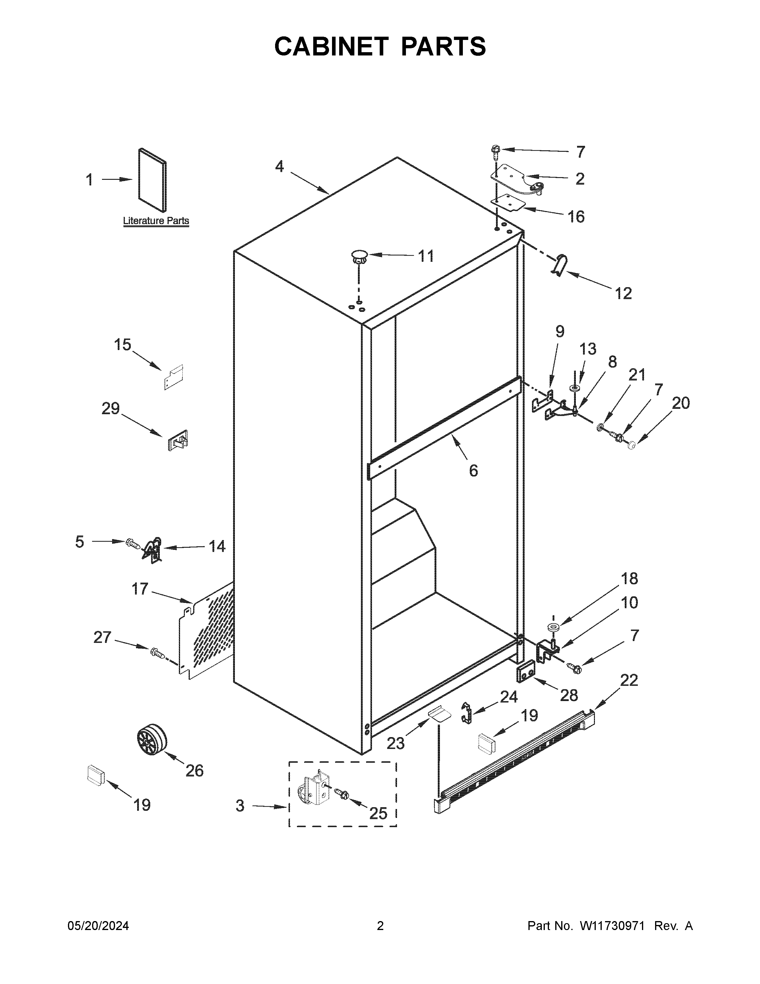 Cabinet parts