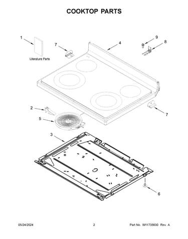 Cooktop parts