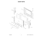 Amana YAER6303MFW6 door parts diagram