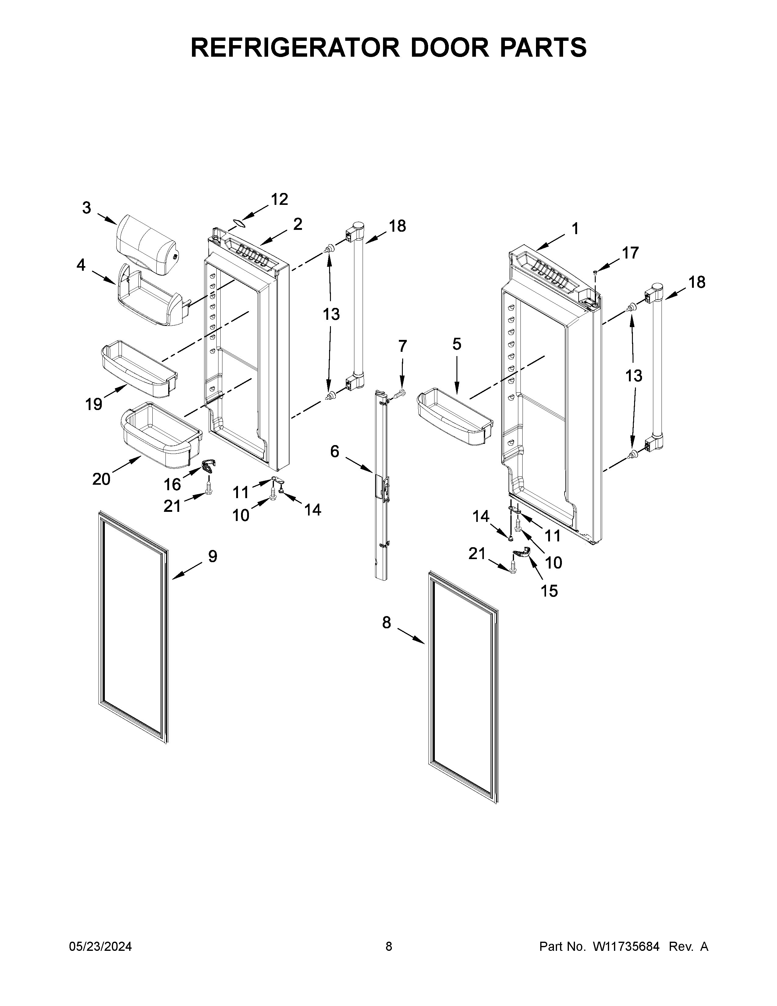 REFRIGERATOR DOOR PARTS