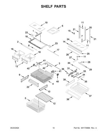 Shelf parts