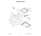 Whirlpool YWEE515S0LS3 cooktop parts diagram