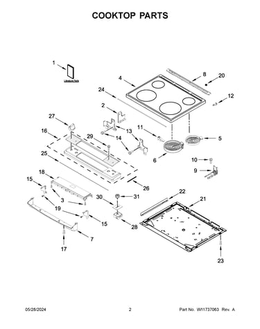 Cooktop parts