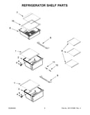 Refrigerator shelf parts