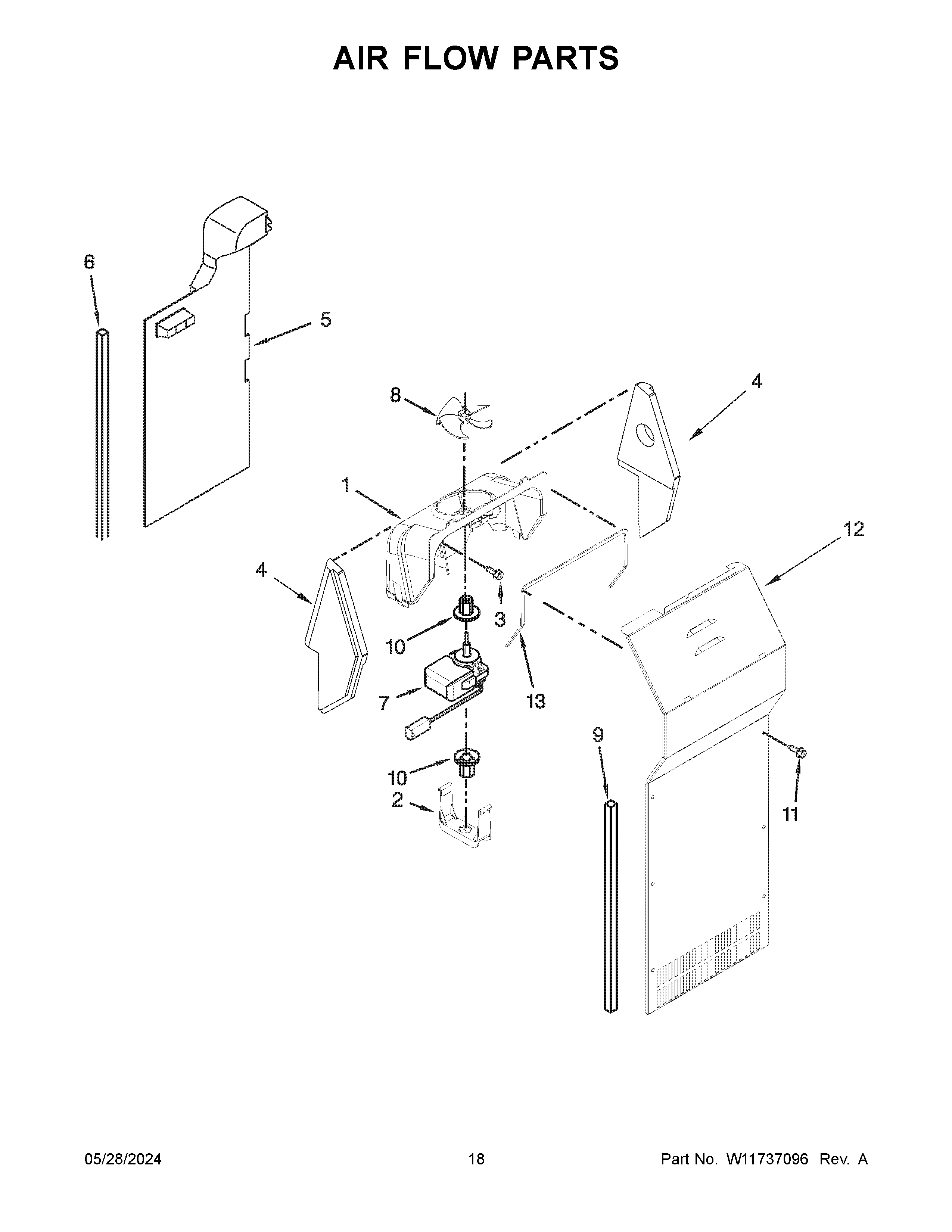 Air flow parts